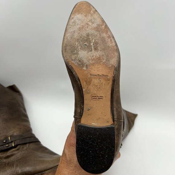 Duccio Del Duca Milano Italian Leather Riding Boots Size 37/6.5 - Picture 9 of 13